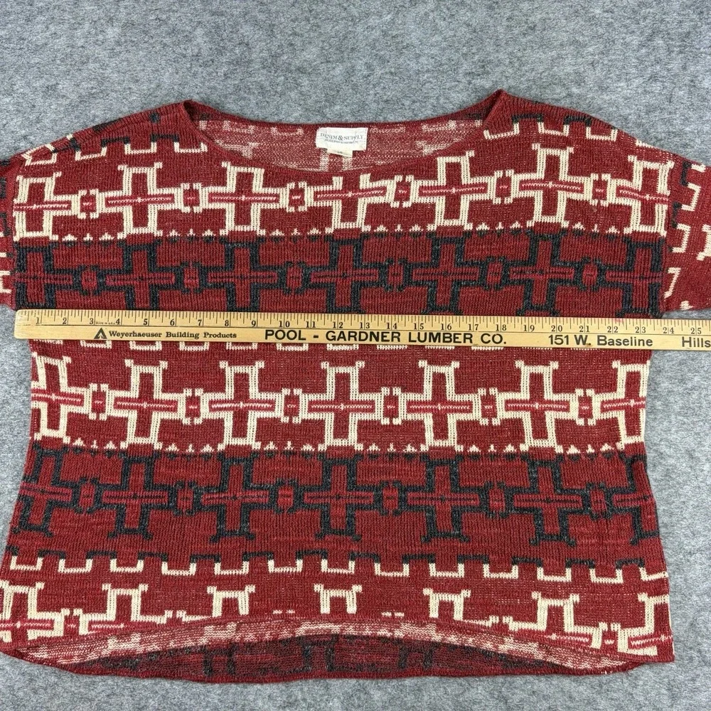 Ralph Lauren Denim & Supply Sweater Cross Southwestern Knit Aztec Large Boho